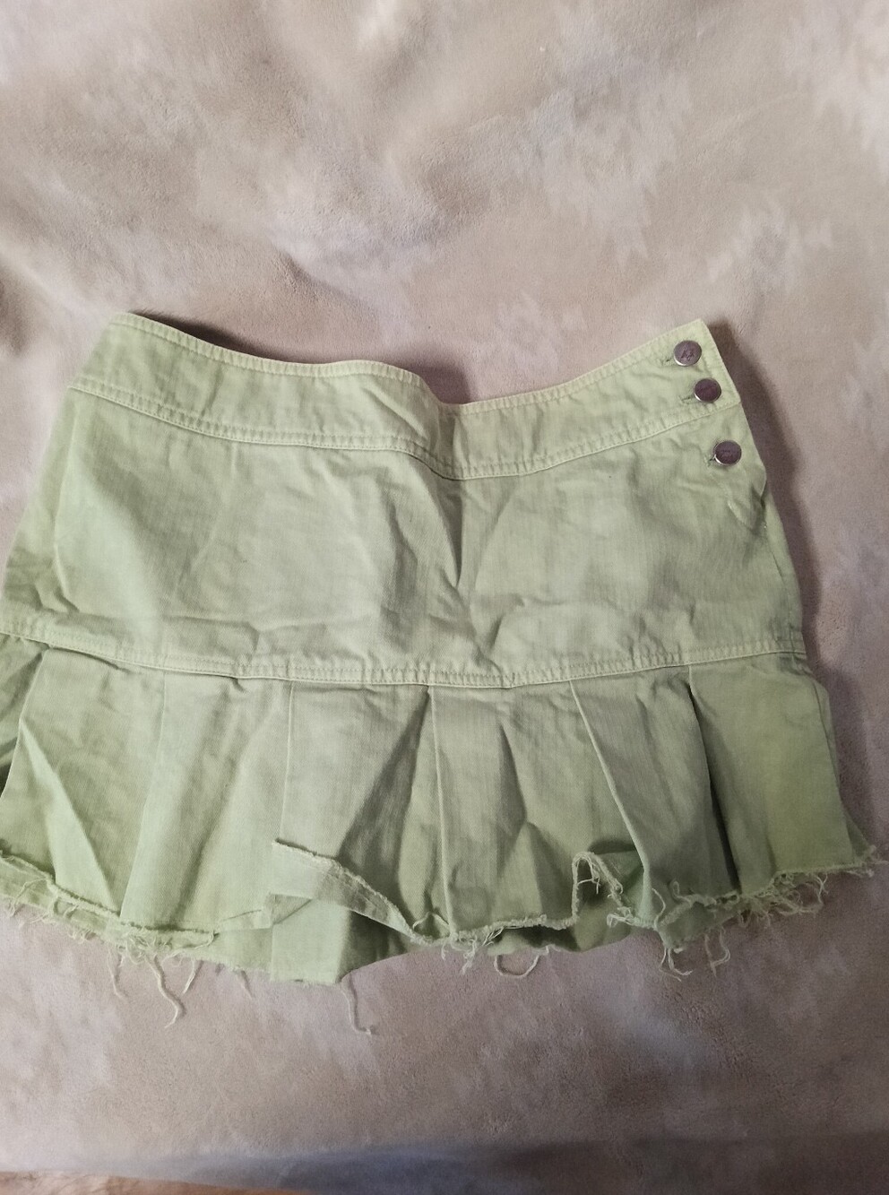 Y2k Era American Eagle Outfitters Light Green Pleated Skirt